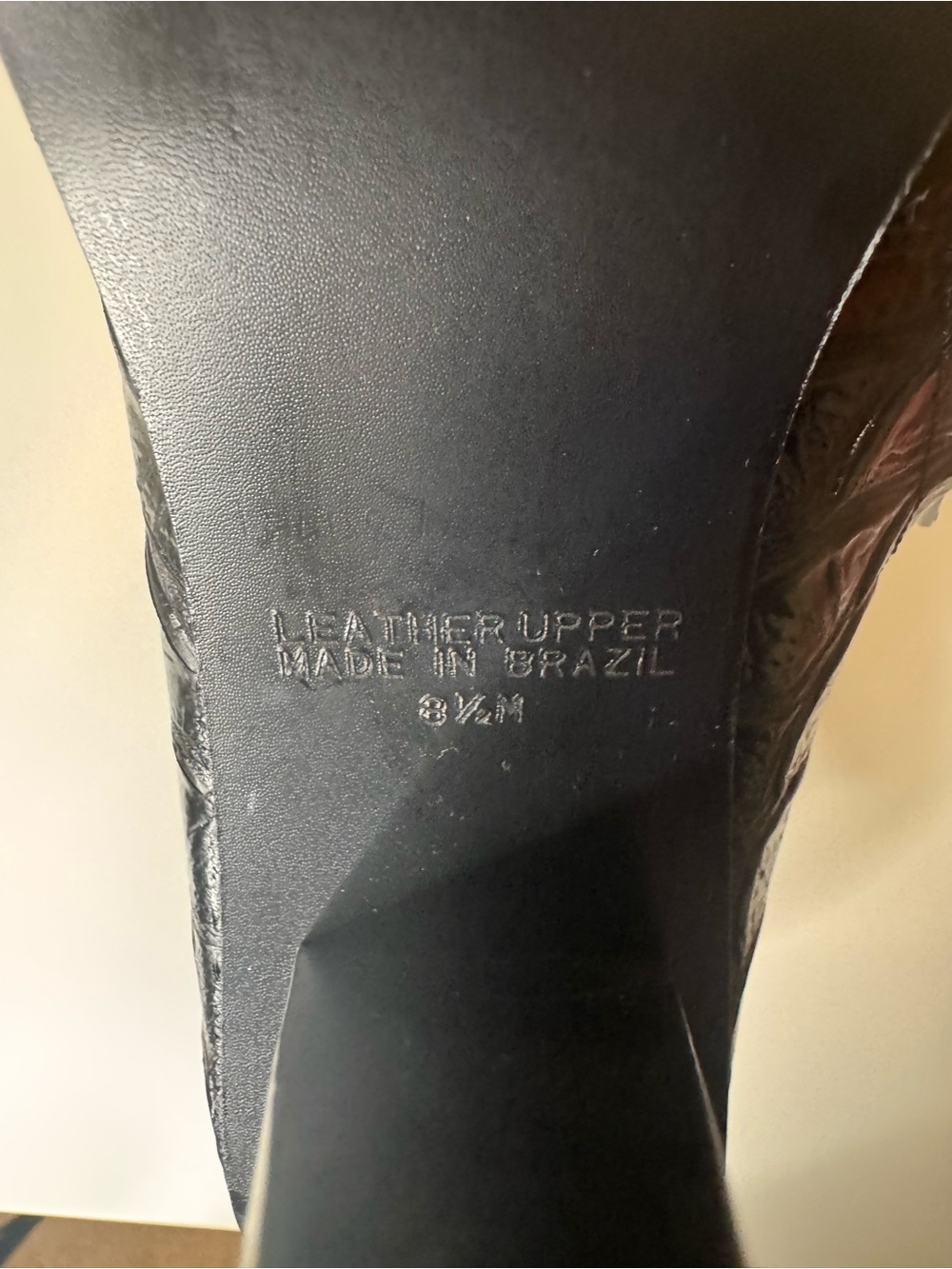 Dolce Vita Black 100% Leather Croc-Embossed Pointed Boots - Picture 4 of 4